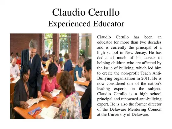 Claudio Cerullo Experienced Educator