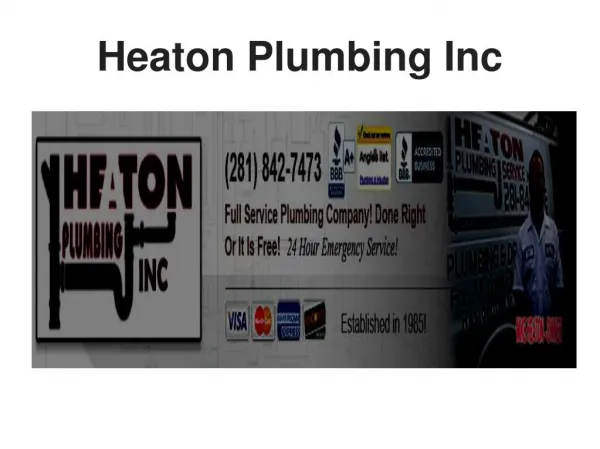 24 Hour Emergency Residential Plumber, Water heater Installation and repair Houston TX