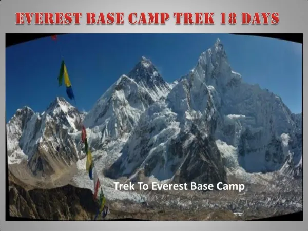 Everest Base Camp Trek 18 Days