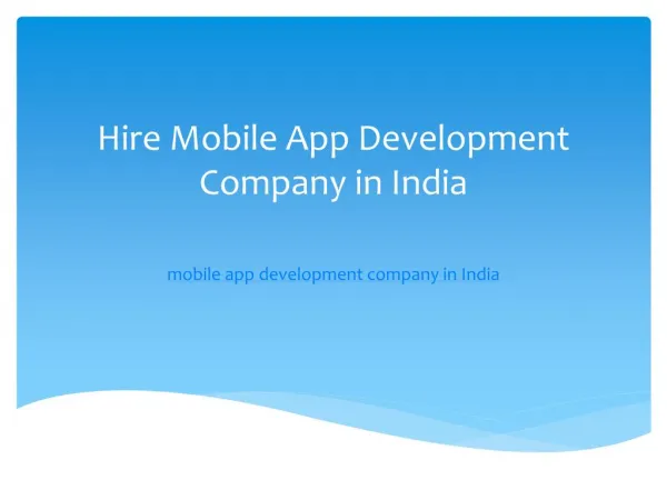 iPhone, android, Software Development Company in India