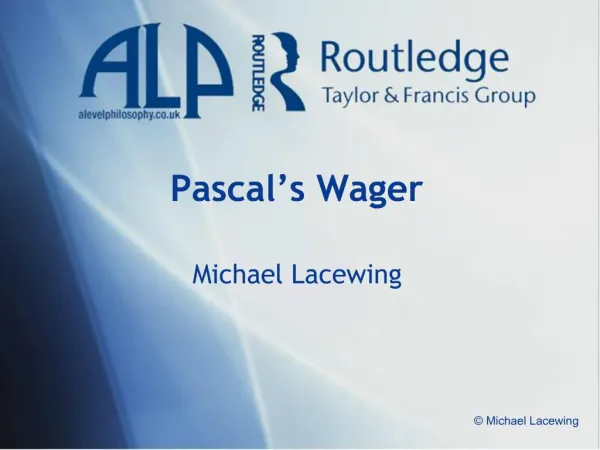 Pascal s Wager