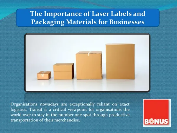 The Importance of Laser Labels and Packaging Materials for Businesses