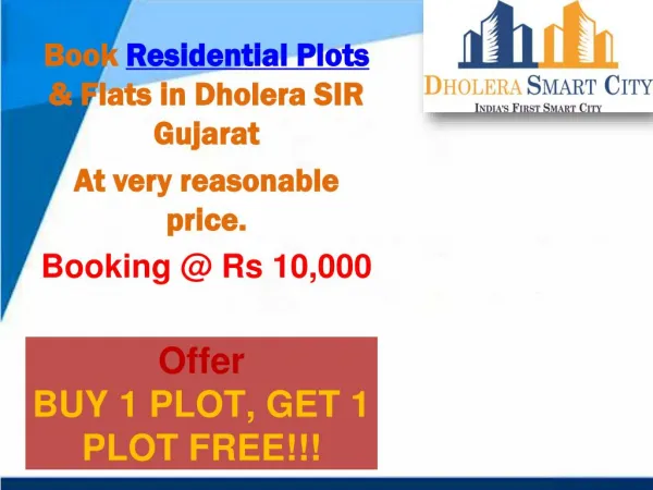 Buy Residential Plots in Dholera SIR