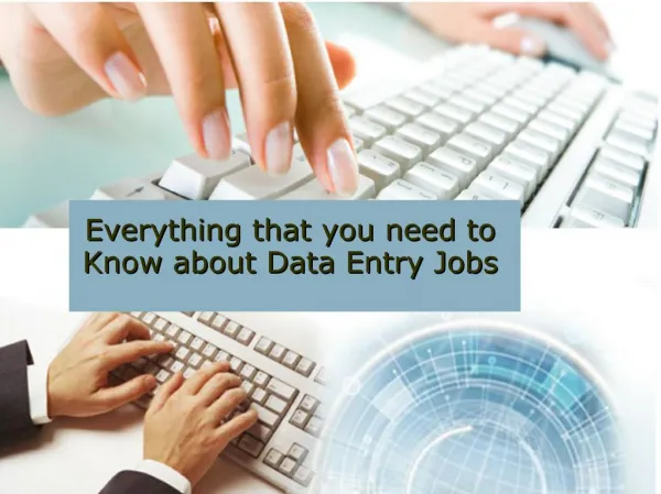 Everything that you need to Know about Data Entry Jobs