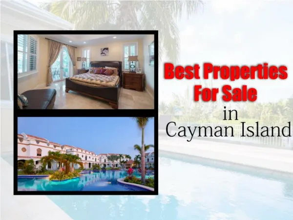 Best Properties For Sale In Cayman Islands
