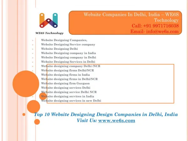 Website Designing Companies In Delhi, India