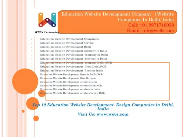 Educations Website development & Website Designing company Delhi/NCR