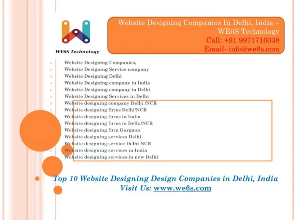 Website Development Companies Delhi/NCR, India