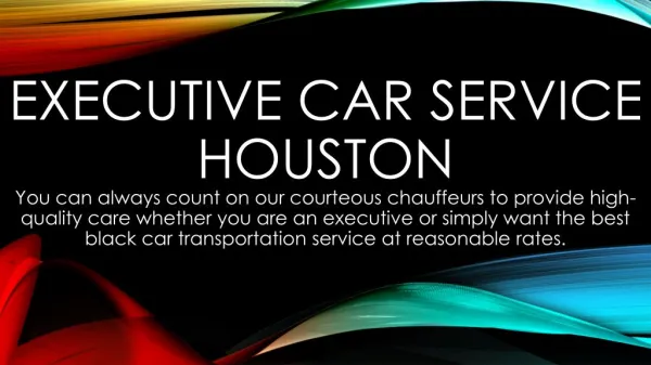 executive car service houston