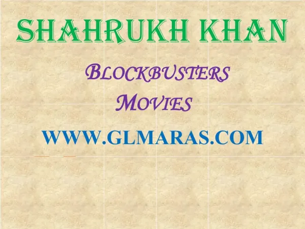 Shahrukh Khan Blockbusters Bollywood Movies