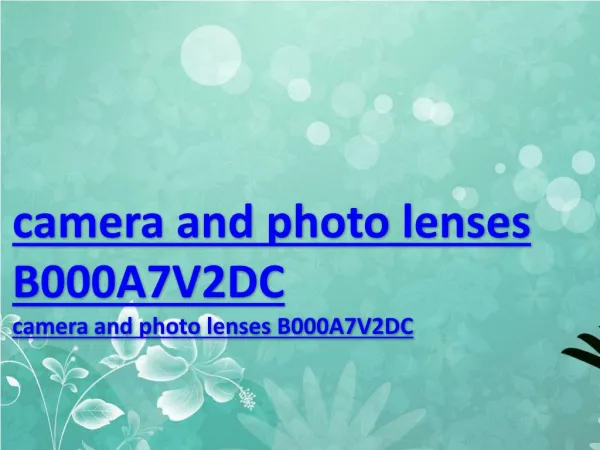 camera and photo lenses B000A7V2DC