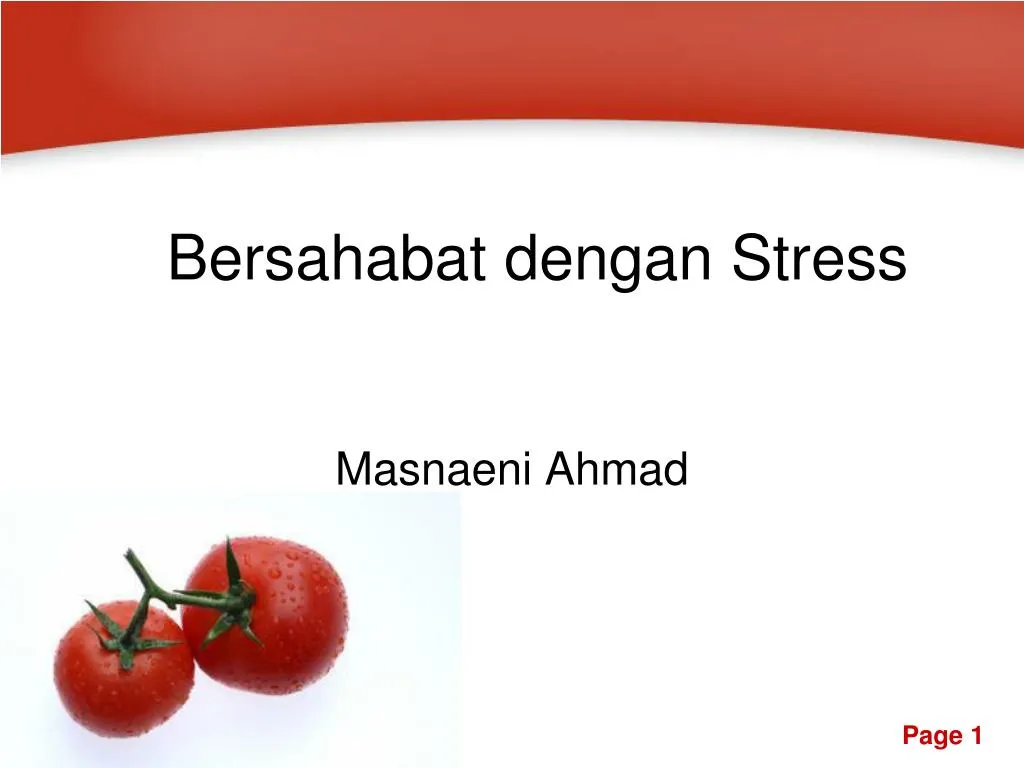 bersahabat dengan stress