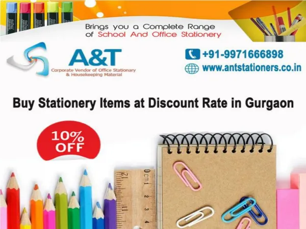 Stationery suppliers in Gurgaon - A&T Stationers
