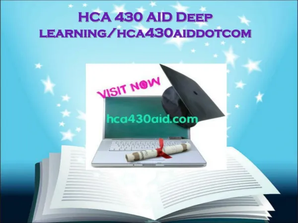 HCA 430 AID Deep learning/hca430aiddotcom