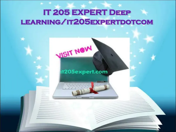 IT 205 EXPERT Deep learning/it205expertdotcom