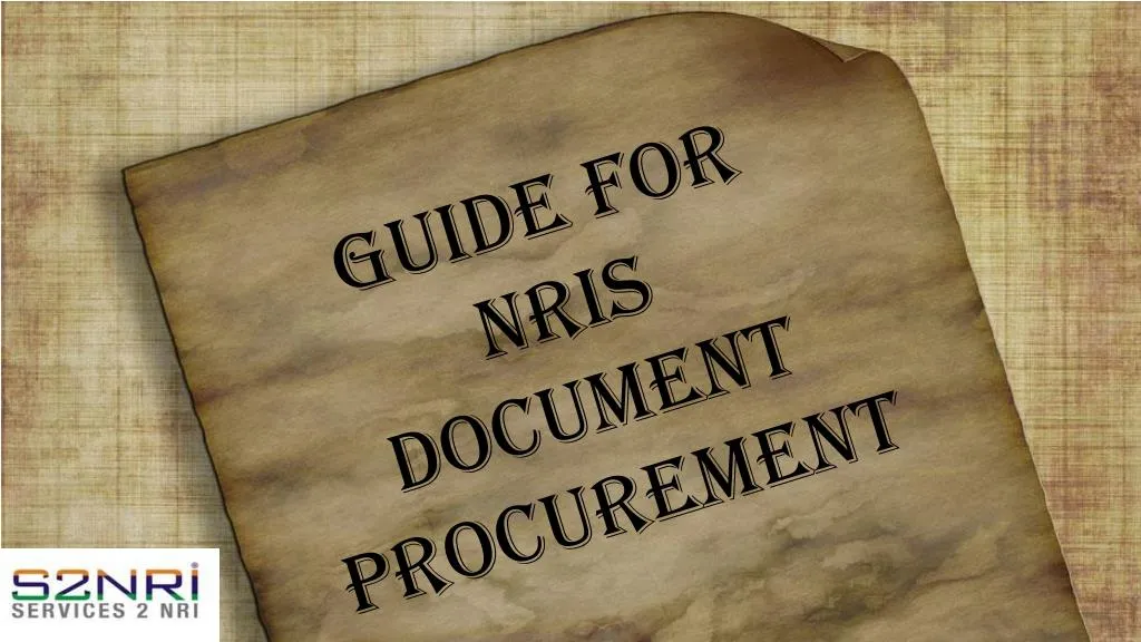 guide for nris document procurement
