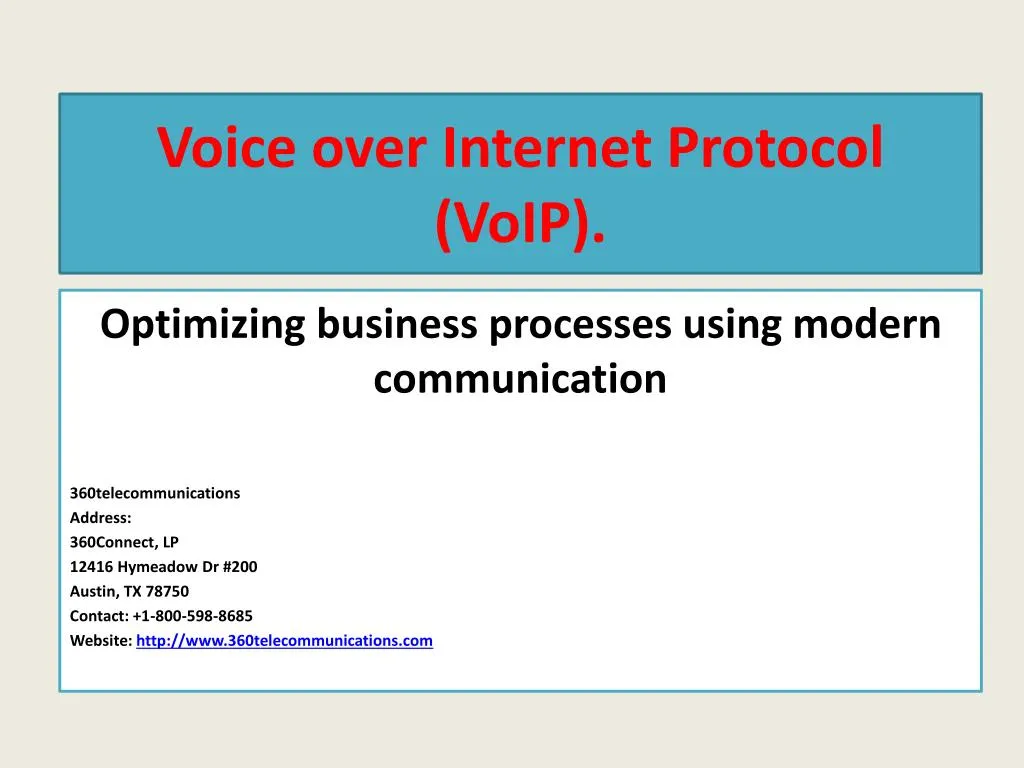 voice over internet protocol voip