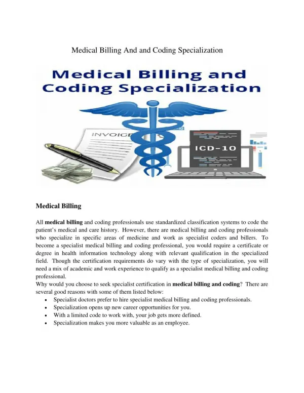 Medical Billing and Coding