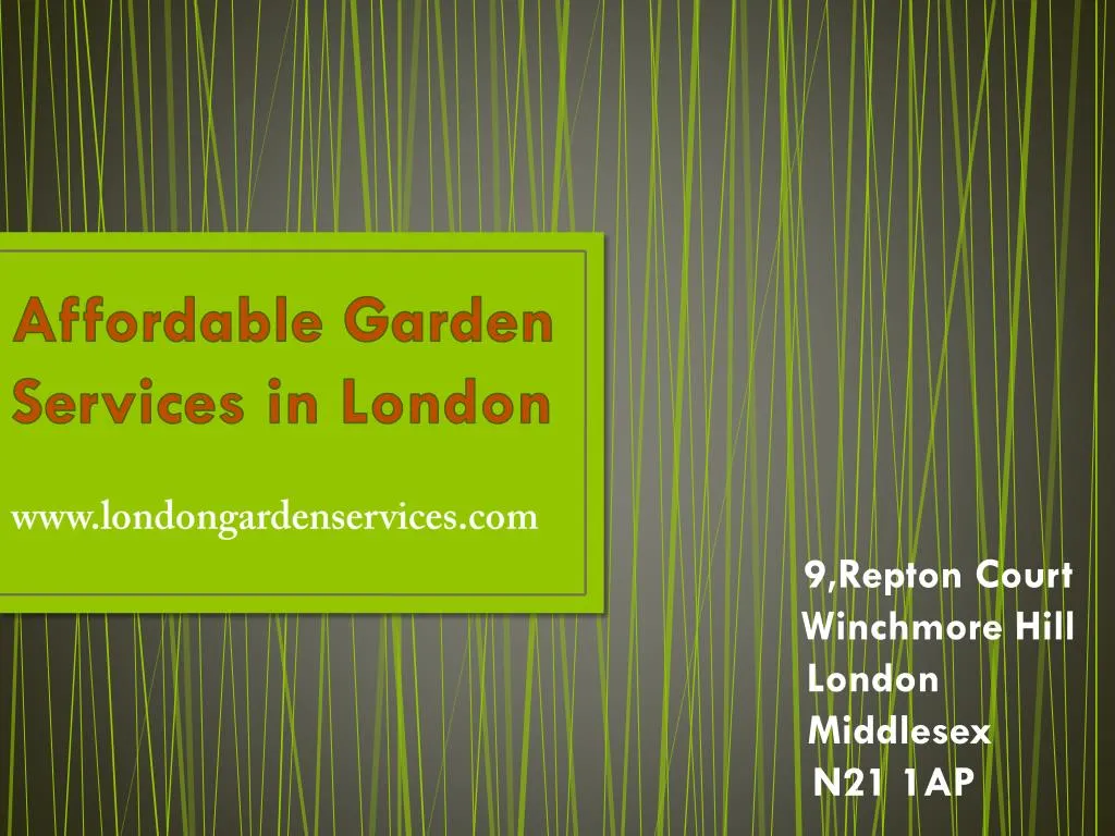 affordable garden services in london