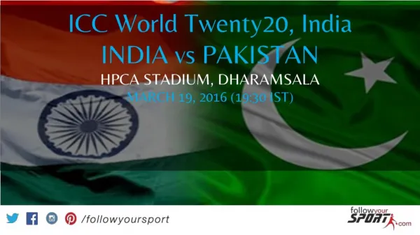India vs Pakistan war news of 2016 World Cup t20 on Follow Your Sport