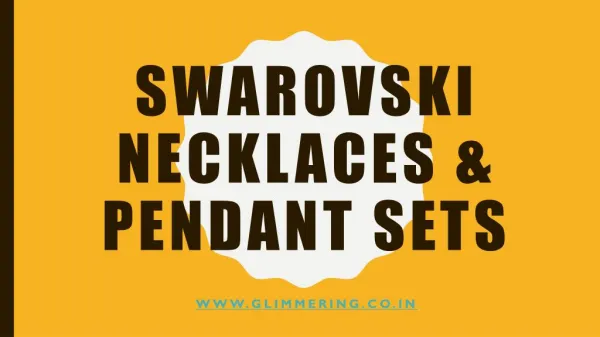 Swarovski Necklaces & Pendant Sets for Women