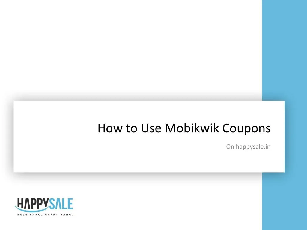 how to use mobikwik coupons