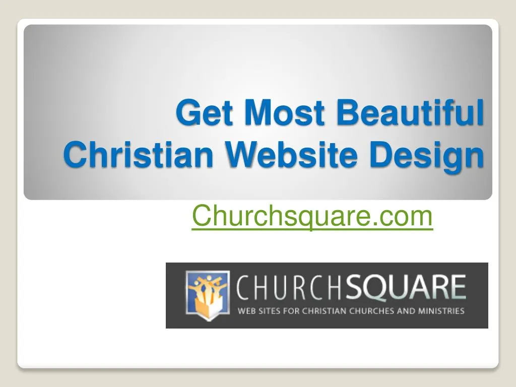 get most beautiful christian website design