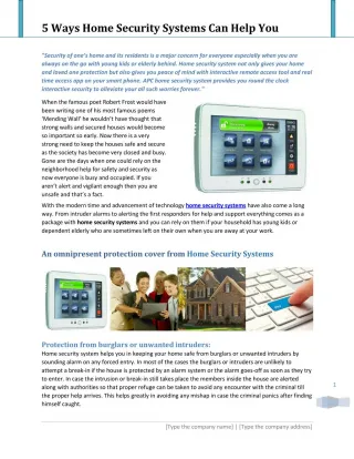 Home Security Systems - slide 1