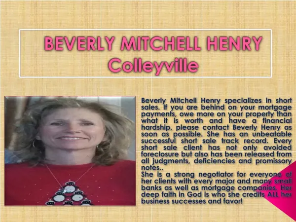 Beverly Mitchell Henry of Colleyville, Tx
