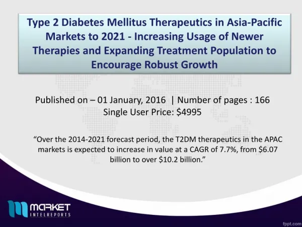 Type 2 Diabetes Mellitus Therapeutics in APAC Market Forecast & Future Industry Trends