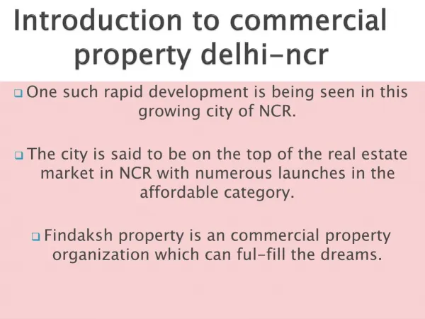 Know commercial property in delhi ncr investment tips