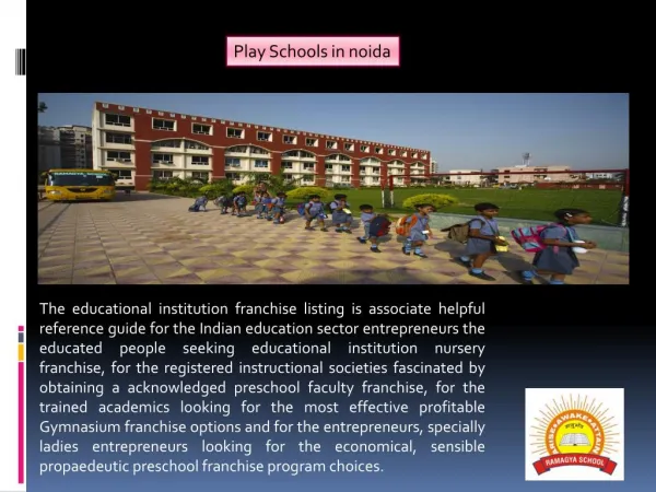 International Play Schools in noida