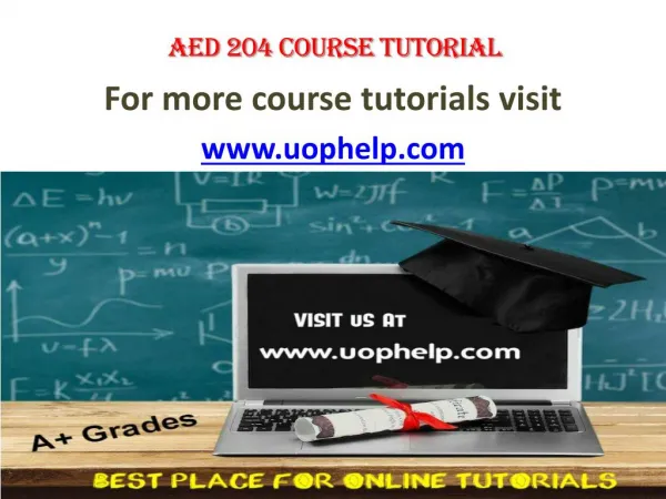 AED 204 ACADEMIC ACHIEVEMENT / UOPHELP