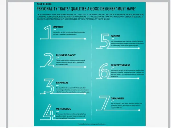 Infographic For Personality Traits/Qualities A Good Designer “MUST HAVE”