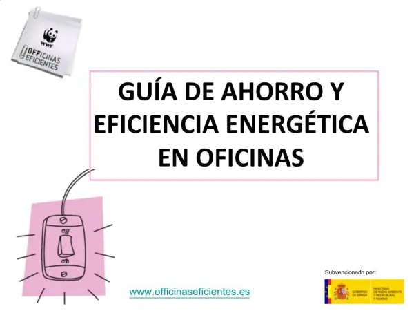 GU A DE AHORRO Y EFICIENCIA ENERG TICA EN OFICINAS