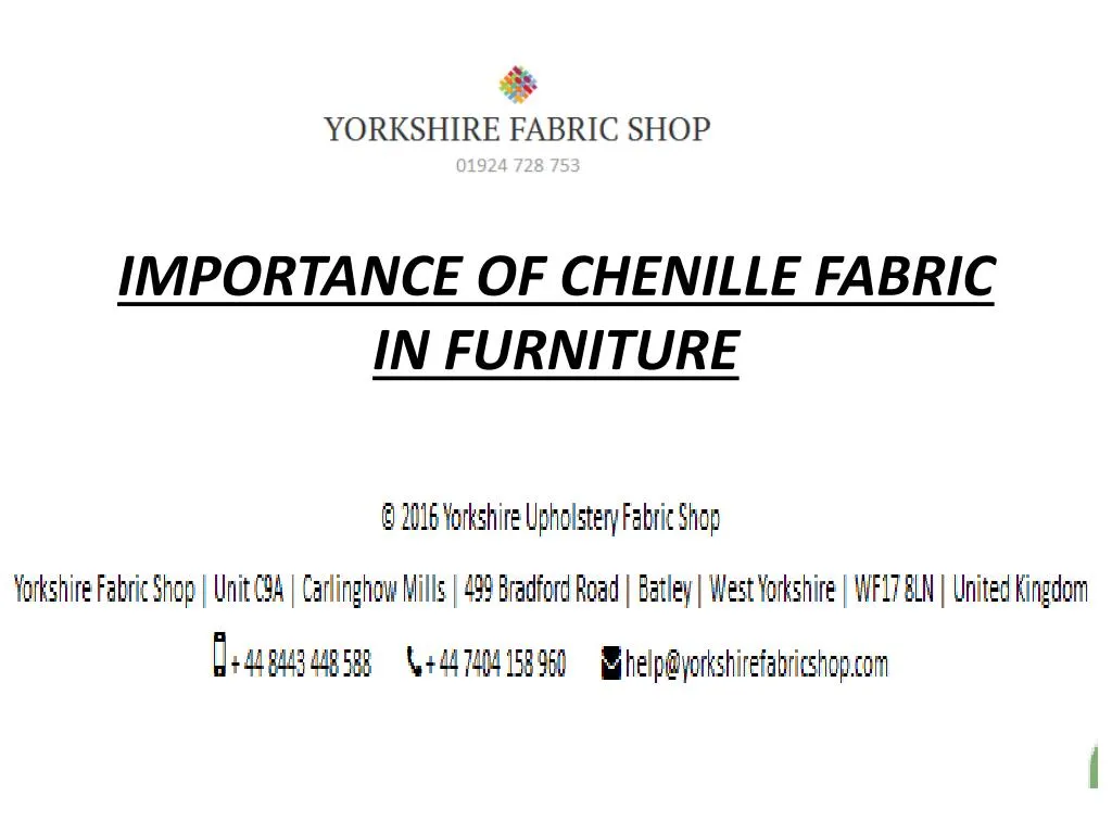 importance of chenille fabric in furniture
