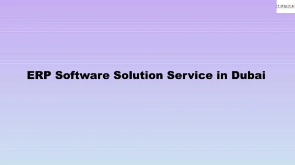 ERP Software Solution Service in Dubai