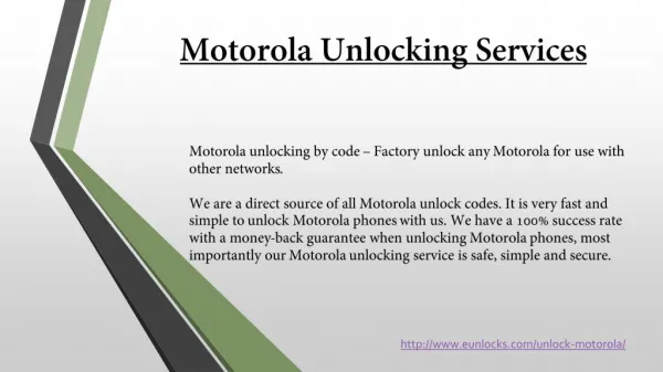 Motorola Unlocking Services Canada