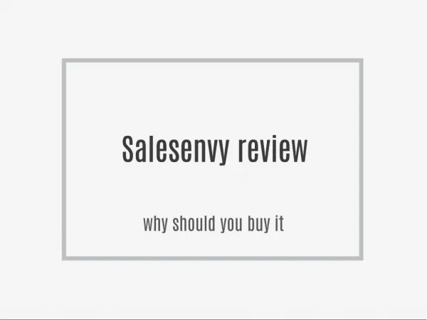 salesenvy review