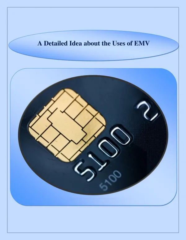 A Detailed Idea about the Uses of EMV