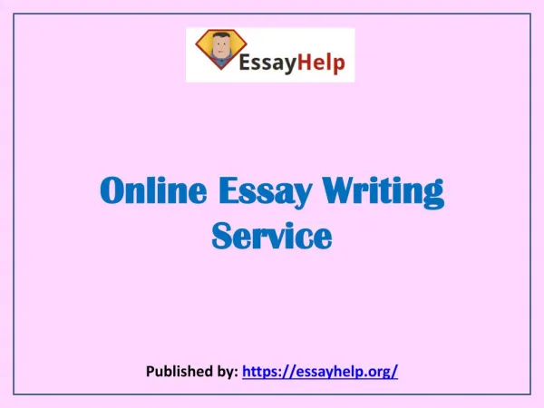 Essay Help-Online Essay Writing Service