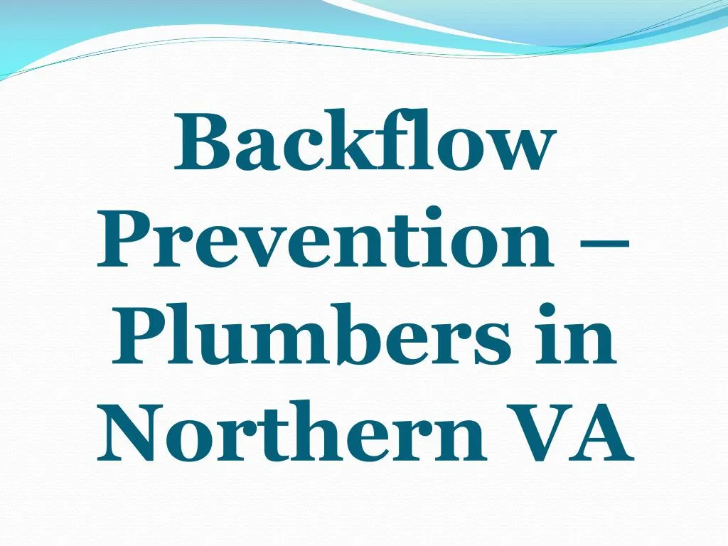 backflow prevention plumbers in northern va