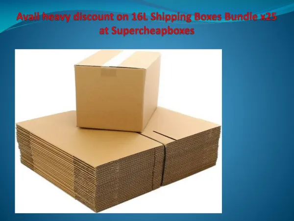 Avail heavy discount on 16L Shipping Boxes Bundle x25 at Supercheapboxes