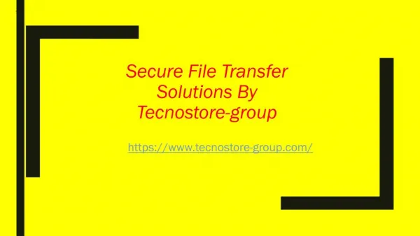 Secure File Transfe Solutions By Tecnostore-Group