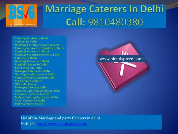 Marriage Caterers In Delhi, Wedding Catering Services In Delhi