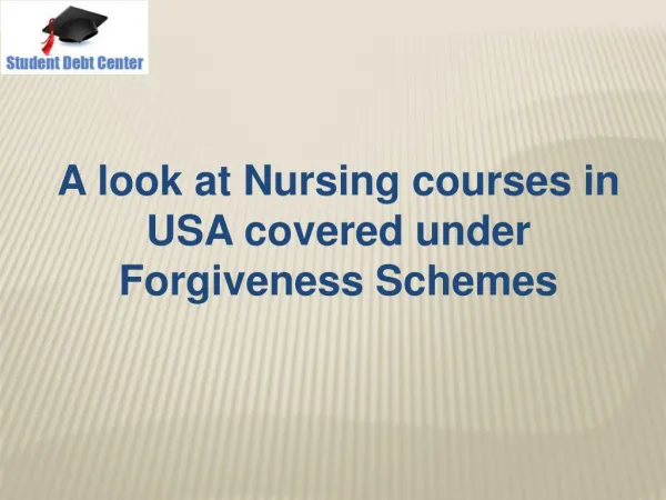 Nursing Loan Forgiveness Program