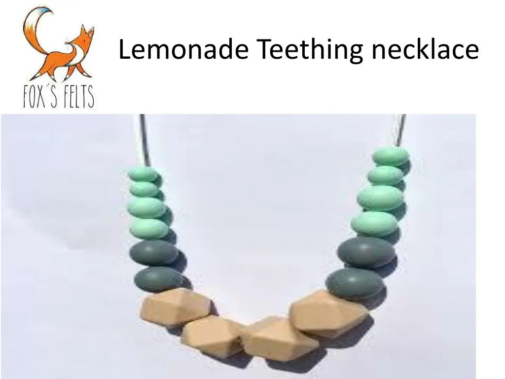 lemonade teething necklace