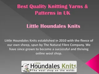 Best Quality Knitting Yarns & Patterns in UK