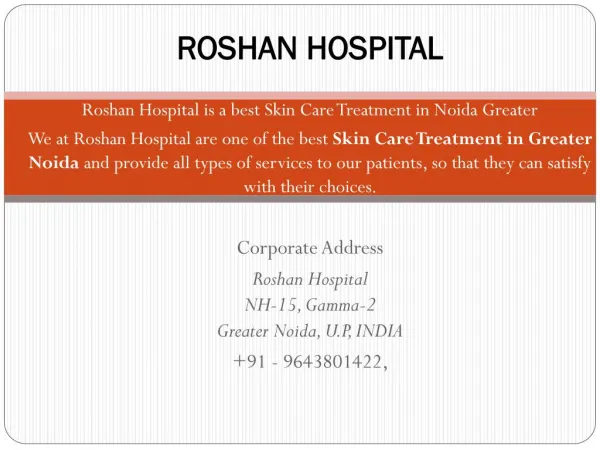 Skin Care Treatment in Noida Greater