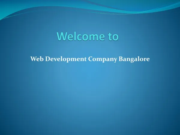 Web development company Bangalore